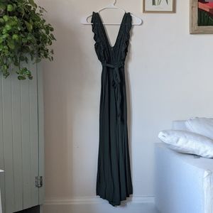 Anthropologie dressy romper - deep green